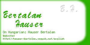 bertalan hauser business card